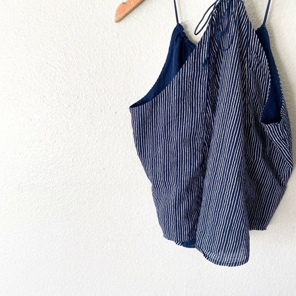 Converse blue white striped halter top strappy back size XL 100% cotton - Picture 6 of 7